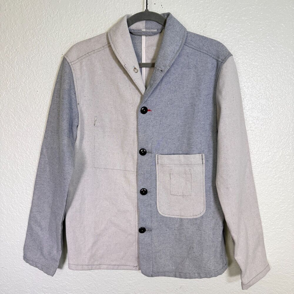 Imperfects Shepards Jacket Mens Patchwork Mix Denim Shirt Chore Coat Shacket